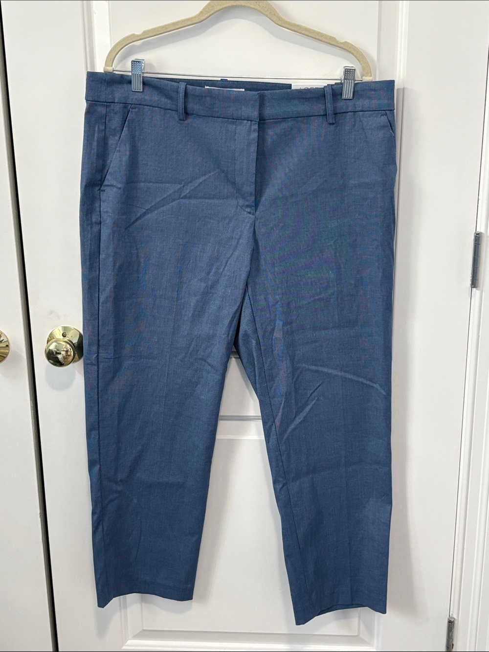 LOFT The Rivera Slim Cropped Pants in Slate Blue